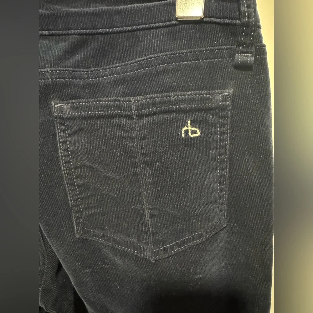 NWOT Rag n Bone Elephant Bell Dark Blue Corduroy Pants - Picture 4 of 4